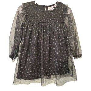 Zara Kids dress‎ Sz 18-24 Months black sparkle dress Christmas formal Tulle